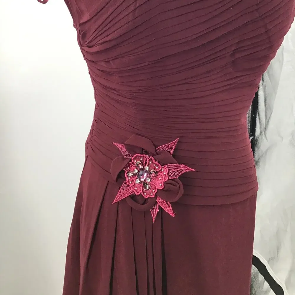 Aspeed Strapless Burgundy Evening Gown - Picture 8 of 11